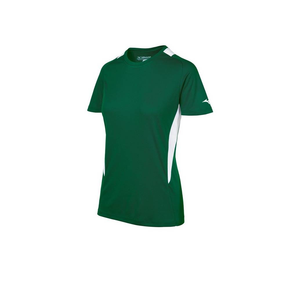 Jersey Mizuno Softball Crew Neck Para Mujer Verdes/Blancos 9761452-RO